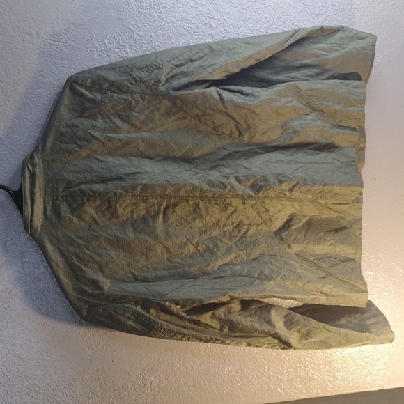 Olive Green Chico's Woman's Lightweight Jacket with Bunched Detail 0/XS - Picture 5 of 6